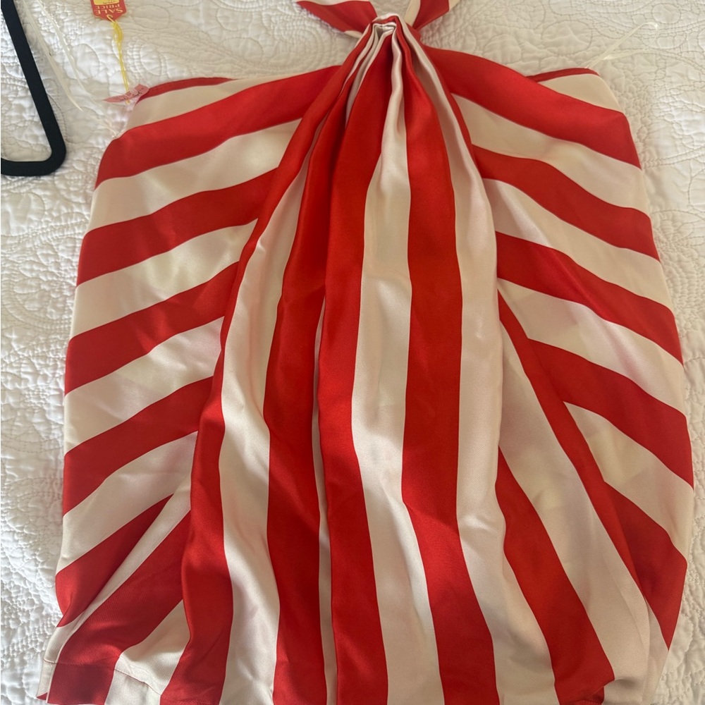 Robert Rodriguez beautiful Orange and White Striped halter top